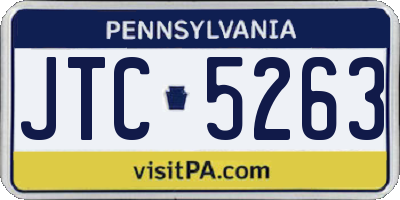 PA license plate JTC5263