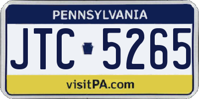 PA license plate JTC5265