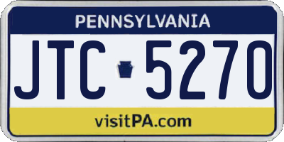 PA license plate JTC5270