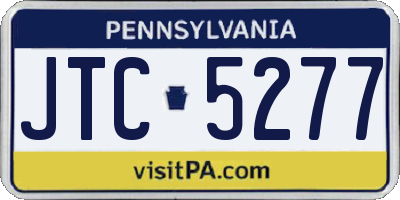 PA license plate JTC5277