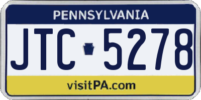 PA license plate JTC5278