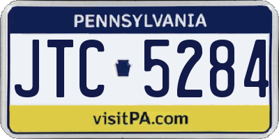 PA license plate JTC5284