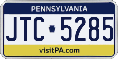 PA license plate JTC5285