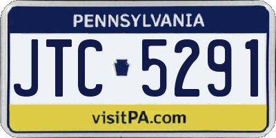 PA license plate JTC5291