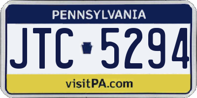 PA license plate JTC5294