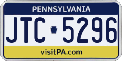 PA license plate JTC5296