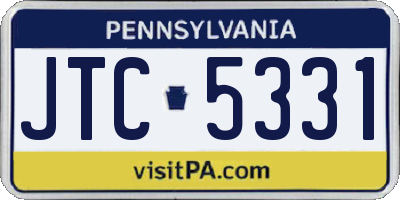 PA license plate JTC5331