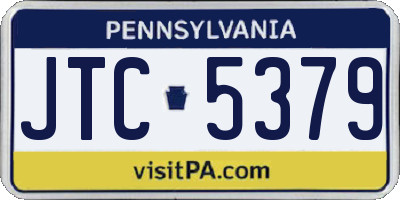PA license plate JTC5379