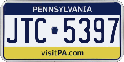 PA license plate JTC5397