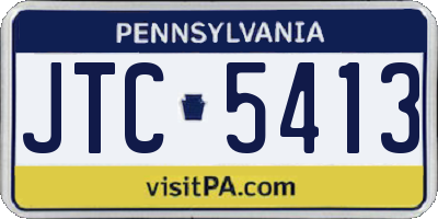 PA license plate JTC5413