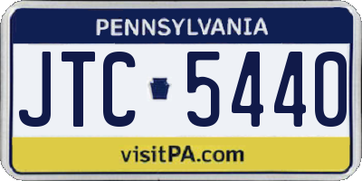 PA license plate JTC5440