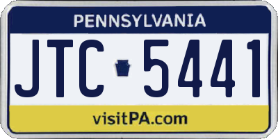 PA license plate JTC5441