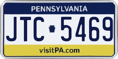 PA license plate JTC5469