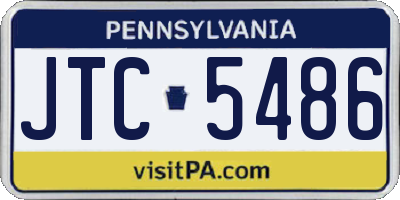 PA license plate JTC5486