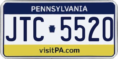 PA license plate JTC5520