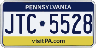 PA license plate JTC5528
