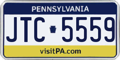 PA license plate JTC5559