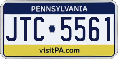 PA license plate JTC5561