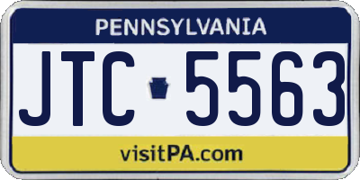 PA license plate JTC5563