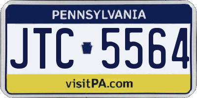 PA license plate JTC5564
