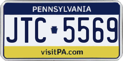 PA license plate JTC5569