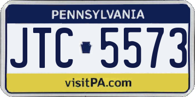 PA license plate JTC5573