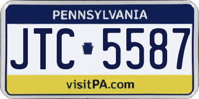 PA license plate JTC5587