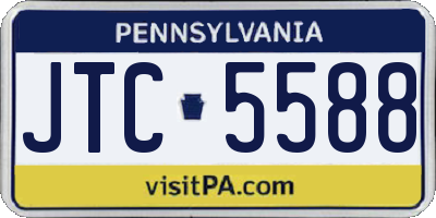 PA license plate JTC5588