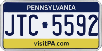PA license plate JTC5592