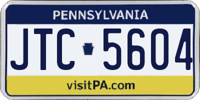PA license plate JTC5604