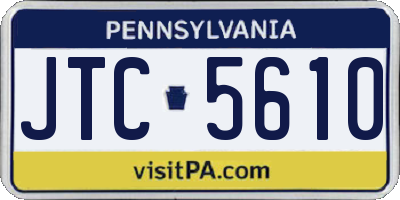 PA license plate JTC5610