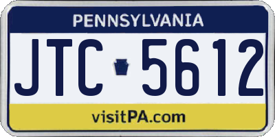 PA license plate JTC5612