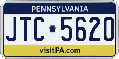 PA license plate JTC5620