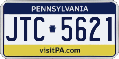 PA license plate JTC5621