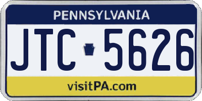 PA license plate JTC5626