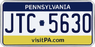 PA license plate JTC5630