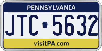 PA license plate JTC5632