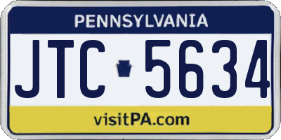 PA license plate JTC5634