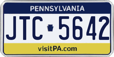 PA license plate JTC5642