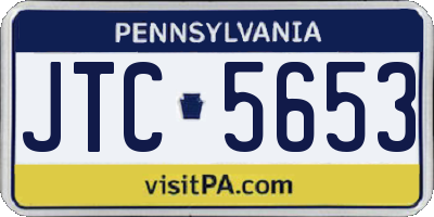 PA license plate JTC5653
