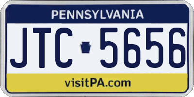 PA license plate JTC5656