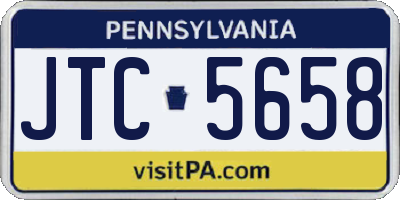 PA license plate JTC5658