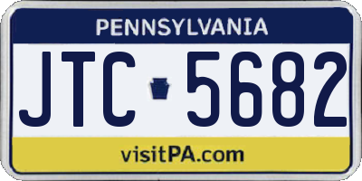 PA license plate JTC5682