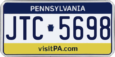 PA license plate JTC5698