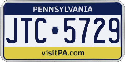 PA license plate JTC5729