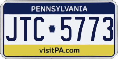 PA license plate JTC5773