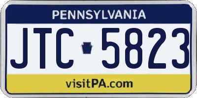 PA license plate JTC5823