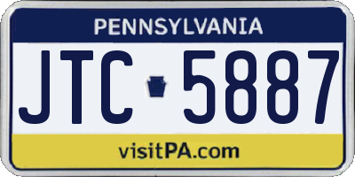 PA license plate JTC5887