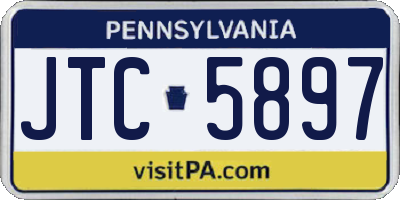 PA license plate JTC5897
