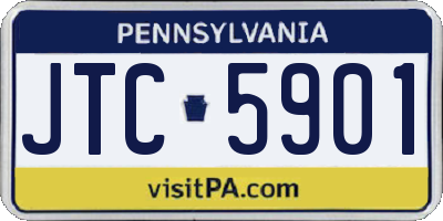 PA license plate JTC5901